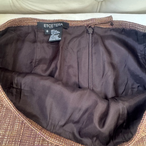 Etcetera Brown and Purple Tweed Skirt Suit - Picture 12 of 13